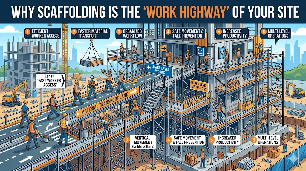 Why Scaffolding is the "Work Highway" of Your Site