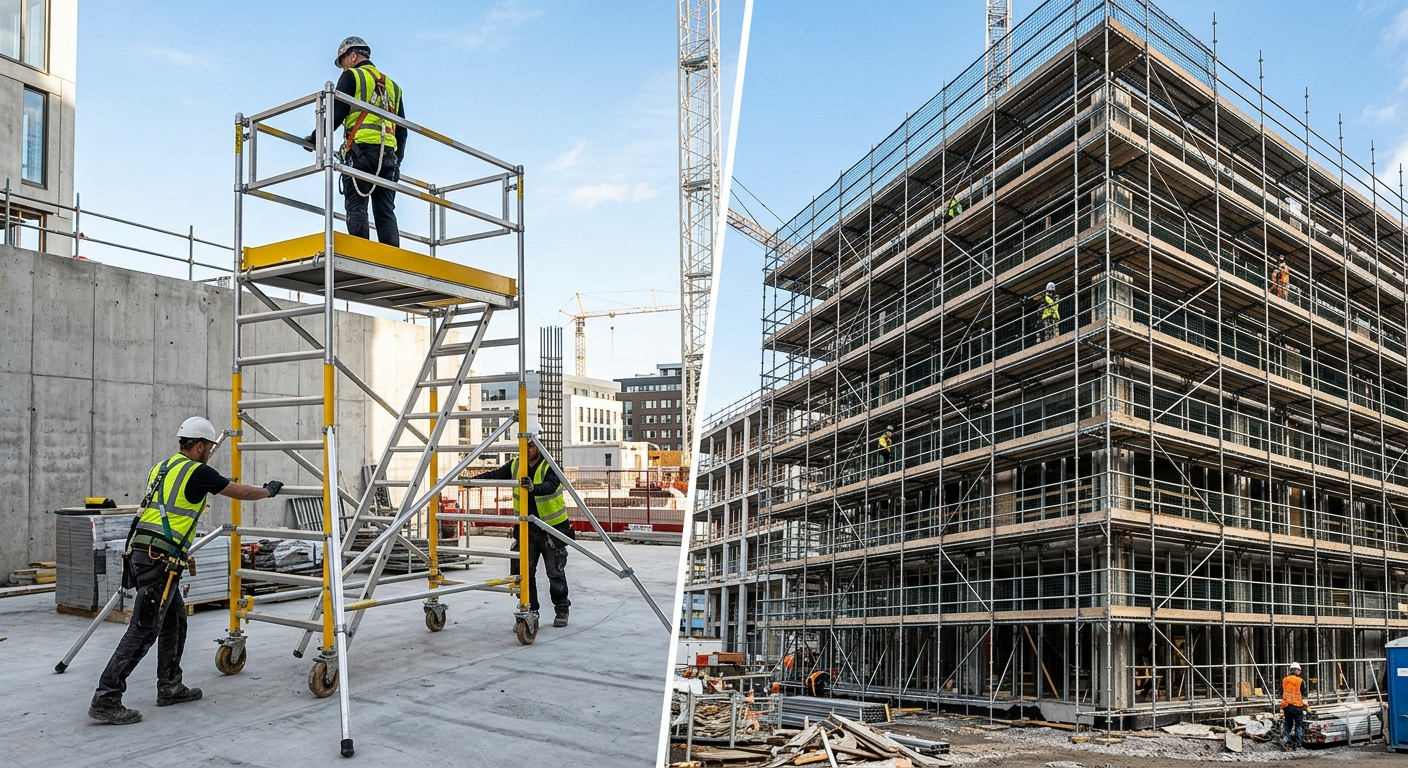 Different between Mobile Scaffolding and Fixed Scaffolding