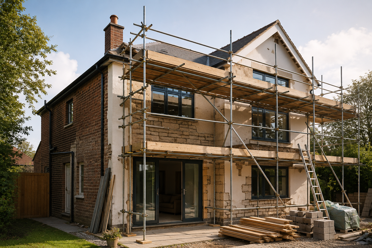 Use scaffolding to improve safety, access, and efficiency.