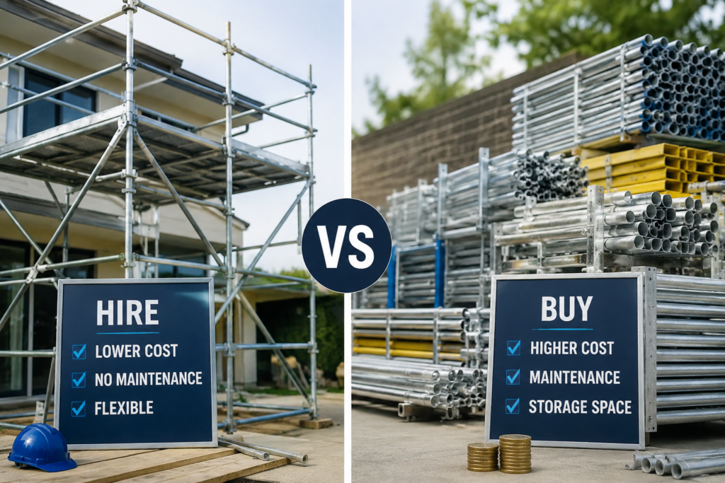 Which one is cheaper hire or buy scaffolding for small projects